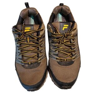 Fila Brown and Black Sneakers Men's Athletic Hiking Sneaker Shoes 12 EUC